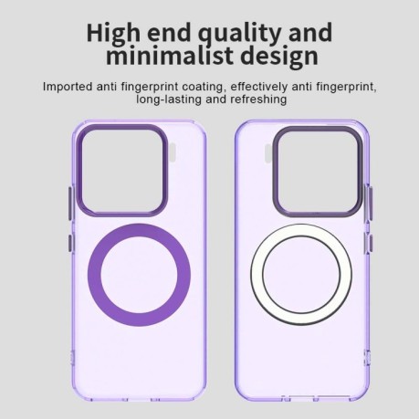 Протиударний чохол MagSafe Holder PC Hybrid для Xiaomi 15 - фіолетовий