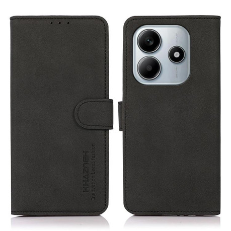 Чехол-книжка KHAZNEH Matte Texture для Xiaomi Redmi Note 14 4G 164.84mm - черный