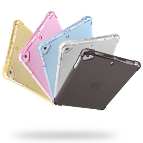 Противоударный прозрачный силиконовый чехол Full Thicken Corners на iPad 9.7 2018/2017 / Pro 9.7 / Air 2 / Air - розовый