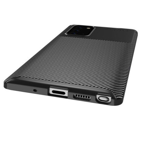 Ударозащитный чехол HMC Carbon Fiber Texture на Samsung Galaxy S21 Plus - черный
