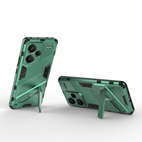 Противоударный чехол Punk Armor для Xiaomi Redmi Note 13 Pro 5G/Poco X6 5G - зеленый