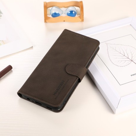 Чохол-книжка KHAZNEH Matte Texture для OnePlus 12R/Ace 3 - коричневий