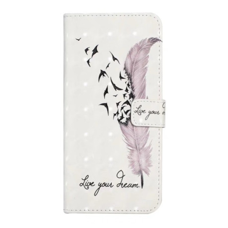 Чехол-книжка Oil Embossed Pattern для iPhone 16 Plus - Feather