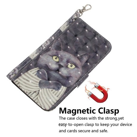 Чохол-книжка 3D Colored Horizontal Flip Leather для Realme 12 5G - Cat