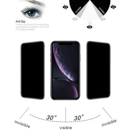 Захисне скло 9H 3D Privacy Anti-glare для iPhone 11/XR