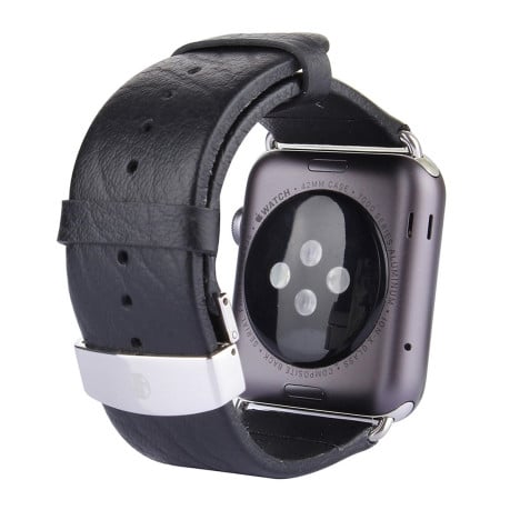 Кожаный Ремешок Kakapi Double-buckle Cowhide Black для Apple Watch 42 mm
