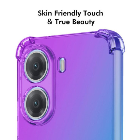 Противоударный чехол ENKAY Clear для Xiaomi Poco X7 Pro - фиолетово-синий