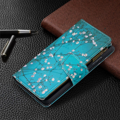 Чехол-кошелек Colored Drawing Series на Samsung Galaxy A52/A52s - Plum Blossom