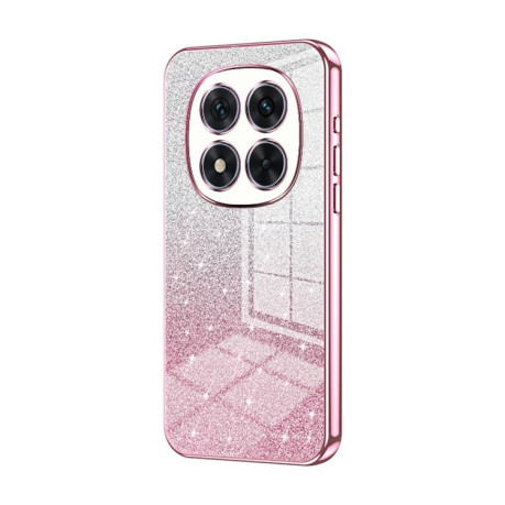 Ударозахисний чохол Gradient Glitter Powder Electroplated на Xiaomi Redmi Note 14 Pro 5G/Poco X7 - рожевий