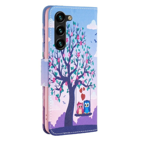 Чехол-книжка Colored Drawing Pattern для Samsung Galaxy S24+ 5G - Owl