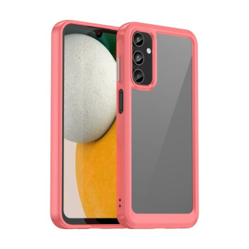 Протиударний чохол Colorful Acrylic Series із кольоровою силіконовою боковиною на Samsung Galaxy A05s - червоний