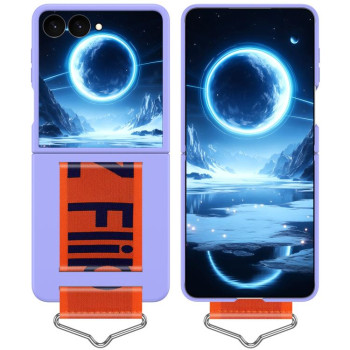 Пластиковий чохол Escase з ремінцем-браслетом на Samsung Galaxy Flip8 5G — фіолетовий