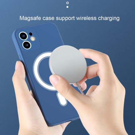 Противоударный чехол Silicone Full Coverage (Magsafe) для iPhone 11 Pro Max - зеленый