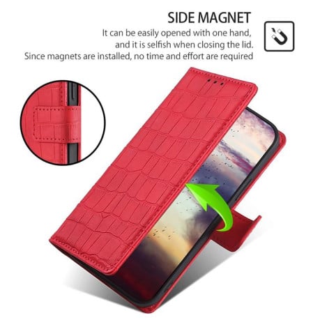 Чехол-книжка Skin Feel Crocodile Texture для Xiaomi Redmi A5 4G 171.7mm - червоний