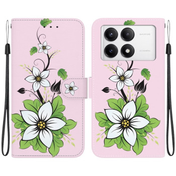 Чохол-книжка Colored Drawing Series на Xiaomi Poco F6 Pro - Lily