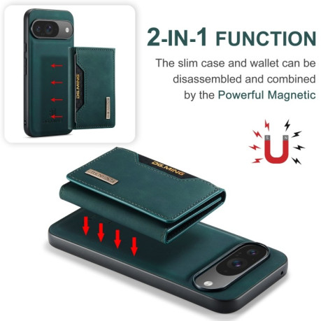 Чехол DG.MING M2 Series 3-Fold Multi Card Bag + Magnetic для Google Pixel 9/9 Pro - зеленый