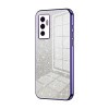 Ударозащитный чехол Gradient Glitter Powder Electroplated на Vivo S10e / V23e 4G/5G / Y75 4G - фиолетовый