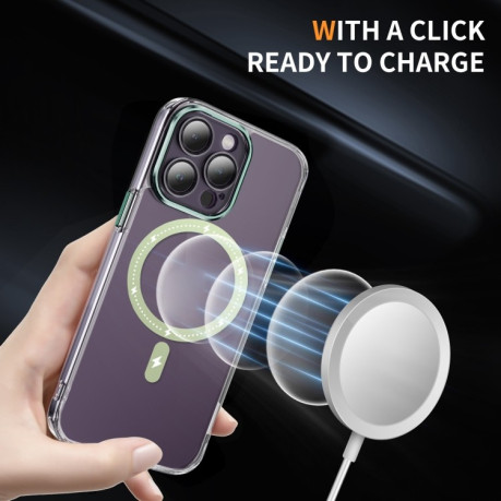 Чехол Clear Case MagSafe Simple Magnetiс для iPhone 15 Pro - зеленый