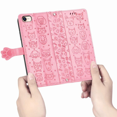 Чохол-книжка Cat and Dog для iPhone 16e - рожевий