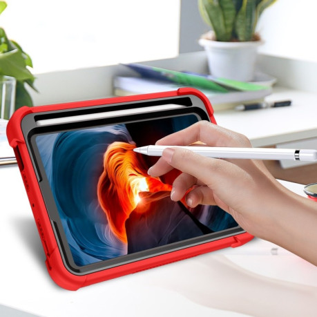 Противоударный чехол Silicone with Holder для iPad mini 6 - красный
