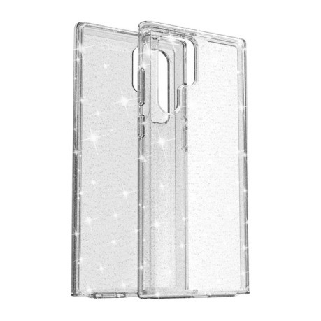 Противоударный чехол Terminator Style Glitter для Samsung Galaxy S22 Ultra 5G - белый