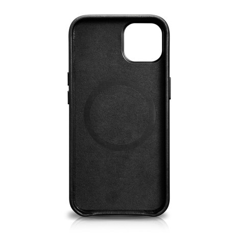 Шкіряний чохол iCarer Leather Oil Wax (MagSafe) для iPhone 14/13 - чорний