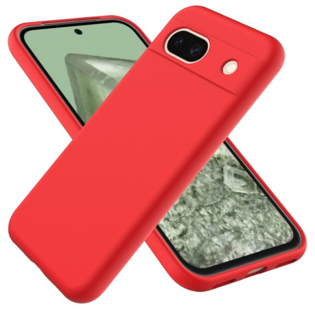 Силиконовый чехол Solid Color Liquid Silicone на Google Pixel 8a - красный