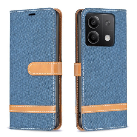 Чохол-книжка Color Matching Denim Texture на Xiaomi Redmi Note 13 4G Global - синій