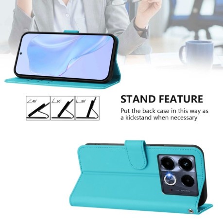 Чехол-книжка Skin Feel Solid Color Leather для Infinix Note 40 4G - синий