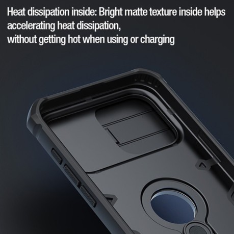 Противоударный чехол NILLKIN Shockproof CamShield Armor для iPhone 15 Pro Max - черный