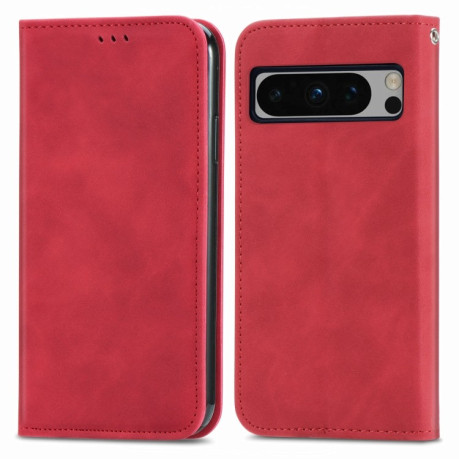 Чехол-книжка Retro Skin Feel Business Magnetic для Google Pixel 8a - красный