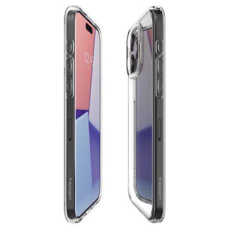 Оригинальный чехол Spigen Crystal Hybrid для iPhone 15 Pro Max Crystal Clear