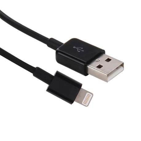 Адаптер 8 Pin to USB 2 Data / Charger Cable, CableLength 20cm для iPhone - чорний