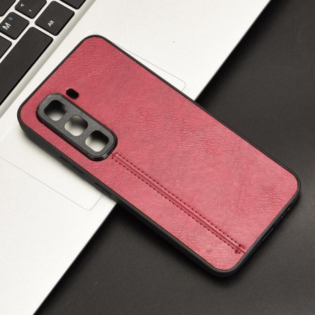 Ударозащитный чехол Sewing Cow Pattern для Infinix Hot 50 Pro 4G - красный