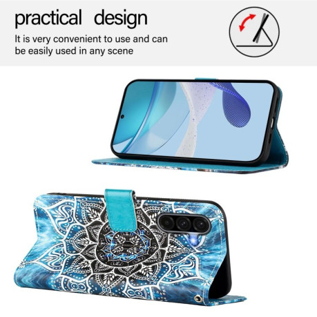 Чехол-книжка Colored Drawing Pattern Plain Weave Leather для Samsung Galaxy A56 5G - Mandala