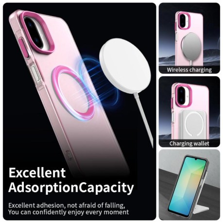 Противоударный чехол Candy Magsafe PC Hybrid TPU для Samsung Galaxy A07 4G - красный