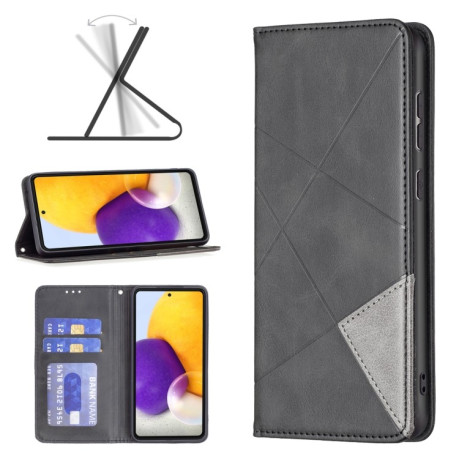 Чехол-книжка Rhombus Texture для Samsung Galaxy A73 5G - черный