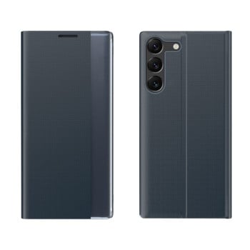 Чохол-книжка Side Display Adsorption Plain Cloth Smart Leather на Samsung Galaxy S24 5G - синій