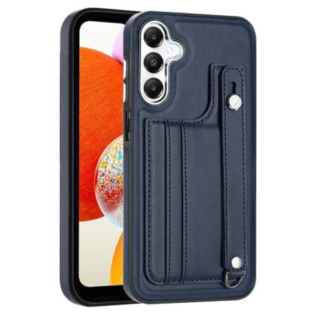 Противоударный чехол Wrist Strap Holder на Samsung Galaxy A25 5G - синий