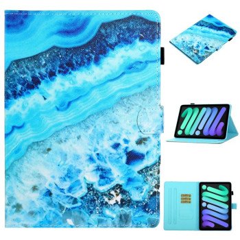 Чехол-книжка Coloured Drawing для iPad mini 7/ mini 6 - Blue Marble
