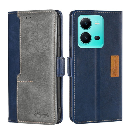 Чохол-книжка Contrast Color для Vivo V25 5G/V25e 5G/X80 Lite - Blue+Grey