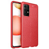 Протиударний чохол Litchi Texture на Samsung Galaxy A32 5G-червоний