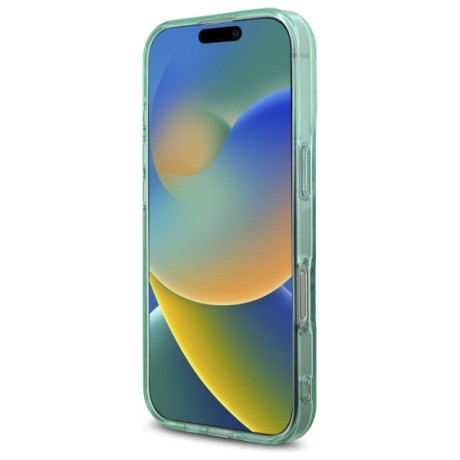 Оригинальный чехол Guess IML Rhinestones MagSafe для iPhone 16 Pro - Green