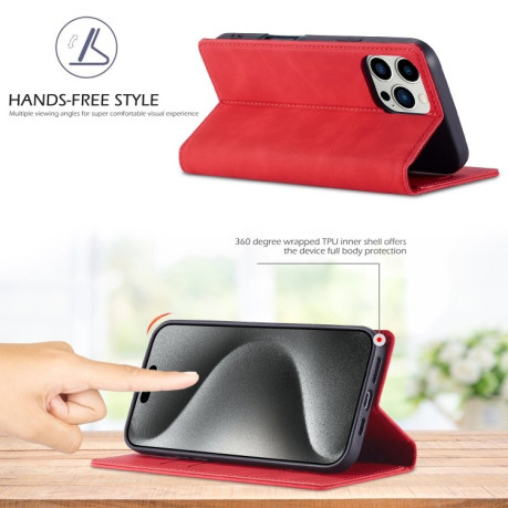 Чохол-книжка LCIMEEKE Strong для iPhone 16 Pro - червоний