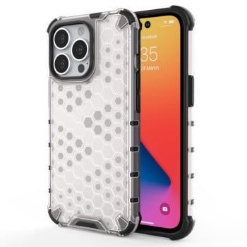 Чохол протиударний Honeycomb для iPhone 14 Pro Max - білий