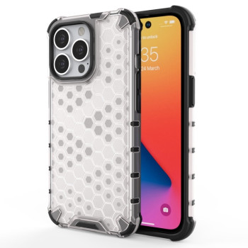 Чохол протиударний Honeycomb на iPhone 14 Pro - білий