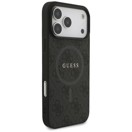 Оригинальный чехол Guess 4G Ring Classic Logo с MagSafe на iPhone 17 Pro Max - black