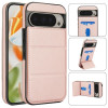 Протиударний чохол Tri-fold Holder Leather Phone Case with Card Slot для Google Pixel 9 / 9 Pro - рожеве золото