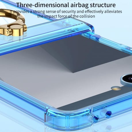 Противоударный чехол GKK Plain Leather для Samsung Galaxy Flip 7 5G - черный