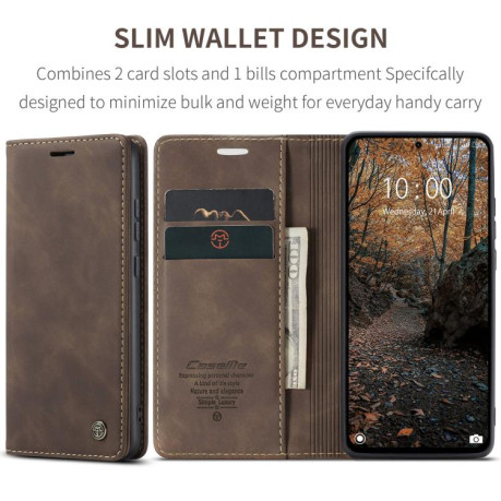 Чехол-книжка CaseMe-013 Multifunctional на Xiaomi Redmi Note 14 Pro 4G Global - кофейный